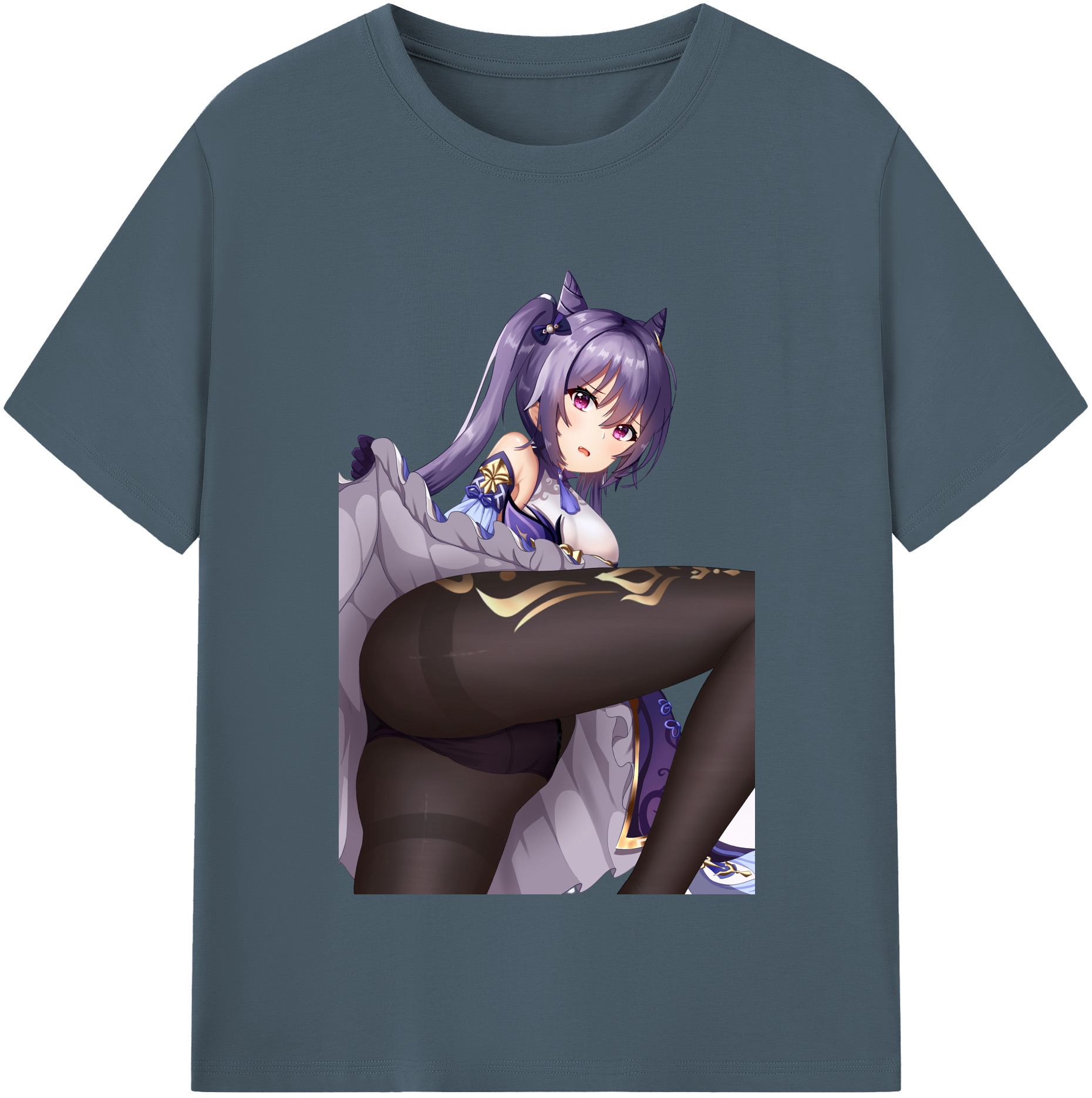 げんし神 刻晴 こくせい genshin Kokusei 綿100％半袖Tシャツ（フロントプリント）